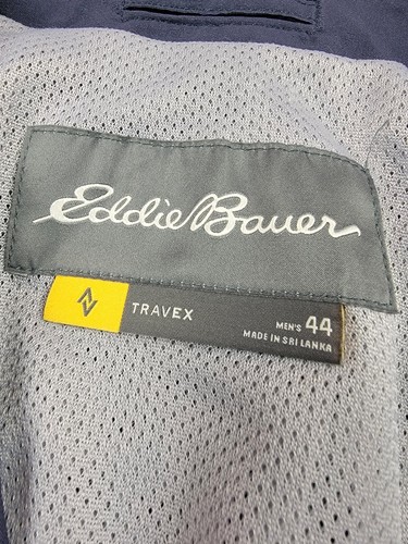 Eddie Bauer Travex Jacket Mens 44 Blue Button Close Performance Blazer Outdoor - Picture 2 of 16