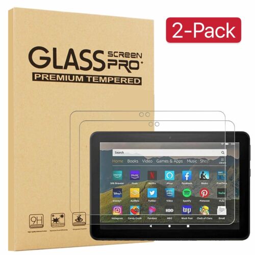2PCS Tempered Glass Screen Protector For Amazon Kindle Fire HD 7" 8" 10" Tablet - Photo 1 sur 5