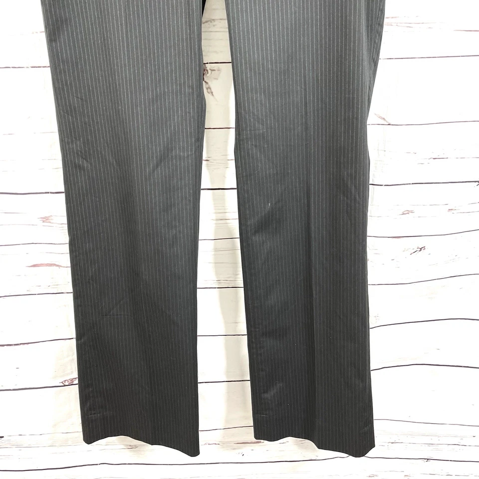 全新带标签 CABI Over Time 807 Work It 裤灰色细条纹 10L 码全新带标签 108 美元 — 第 3/4 张图片