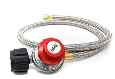 5FT High Pressure LPG Propane Gas Hose Regulator Adjustable Stainless Steel