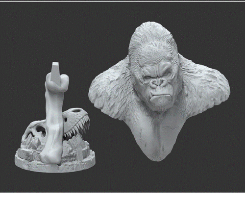 King Kong Bust 3D Printing Unpainted Figure Blank Kit Model GK New Toy In Stock - Picture 2 of 7