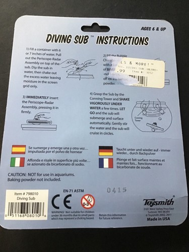 Toysmith Diving Sub versiegelt - Bild 2 von 2
