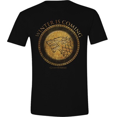 GAME OF THRONES TRONO DI WINTER IS GOLD LOGO T