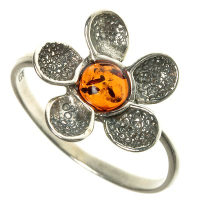 Bernstein Ring Bernsteinring Amber 925er Silber kleine große Größen 48-64 K280