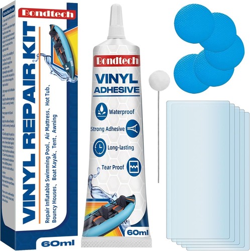 Ultra-Strong Air Mattress & Pool Liner Patch Kit - Transparent Heavy Duty 60 ml - Picture 3 of 9