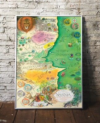 Map of Narnia and the Surrounding Countries Fantasy Wall Art Poster Print Decor