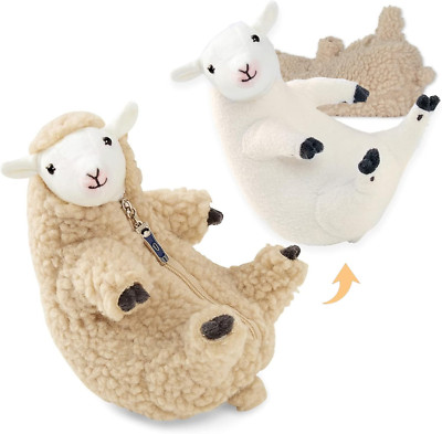 Shaved Sheep Stuffed Animal, Sheep Plush Toy, Cute Plushie for Girls, Sleeping
