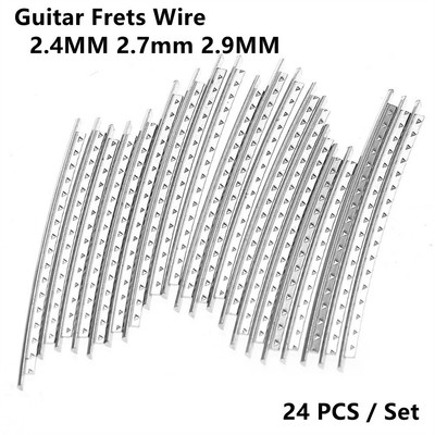 Professionelles 24-teiliges Bund Draht Set für Akustikgitarre Elektrogitarre Bass Gitarrenbauer Werkzeug