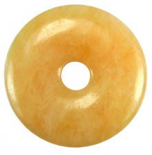 Edelstein Donut Anhänger Ø 40 mm PI Stein große Auswahl Donutstein Stein Scheibe