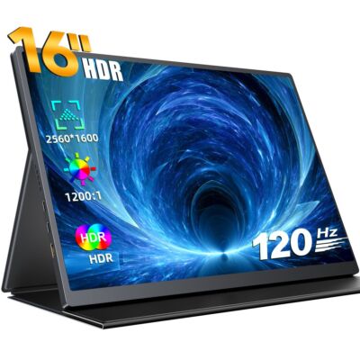 UPERFECT 16'' 2K Portable Ultra-Slim 120Hz Gaming Monitor w/ Speaker FreeSync