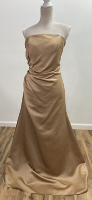 Alfred Angelo Harvest Gold NWT Long Formal Dress Bridesmaid Women's Size 14  | eBay