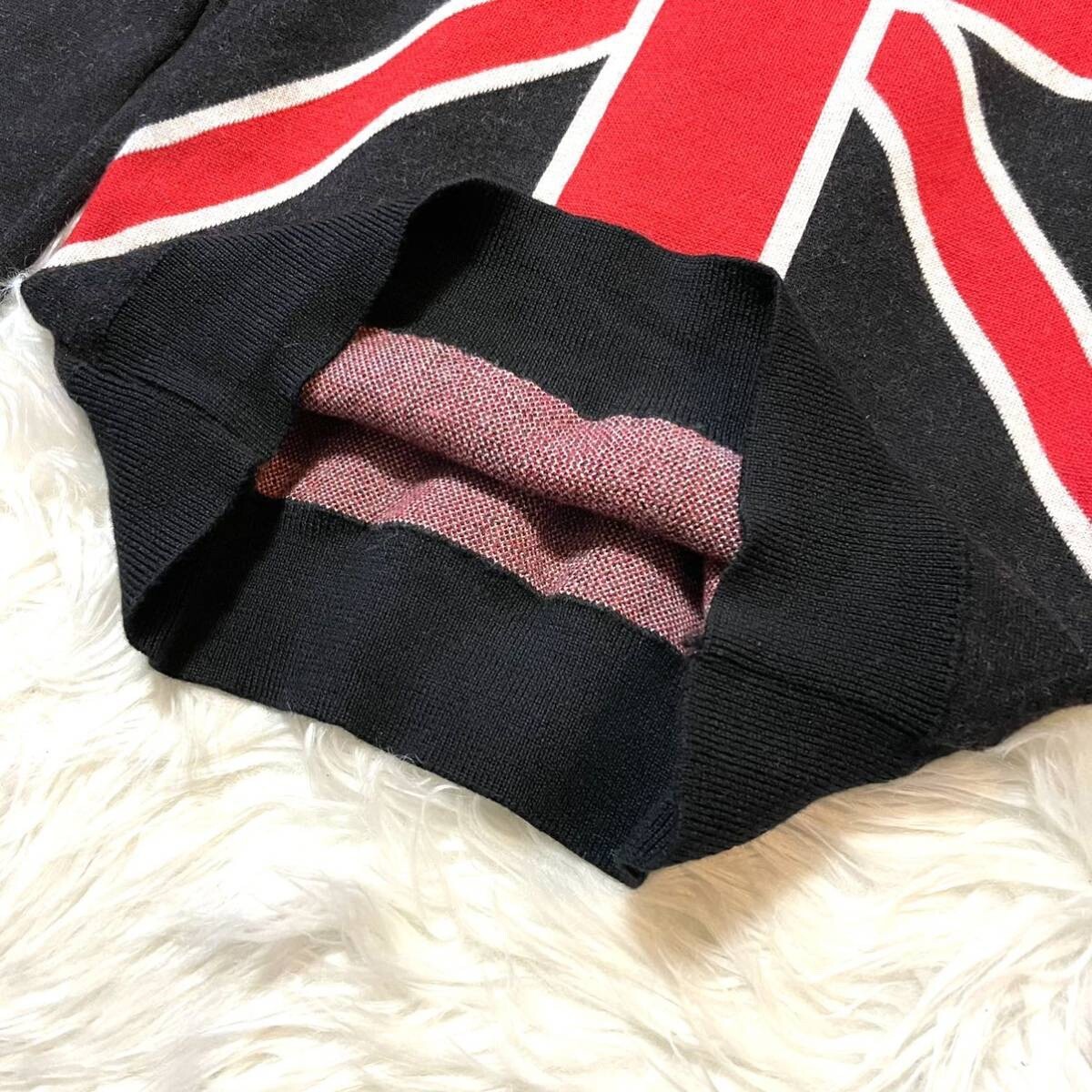 【極美品】BALMAIN ユニオンジャック ニットスウェット 銀釦 刺繍ロゴ 極美品】BALMAIN ユニオンジャック ニットスウェット 銀釦 刺繍ロゴ