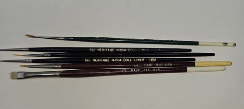 Ceramic Paint Brushes Tools Vintage Lot 80 Marx Crown Heritage Gare Grumbacher - Picture 12 of 24