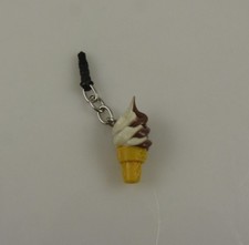 Ice cream cone shape swirl soft cell phone or fits ipad charm ear cap dust plug