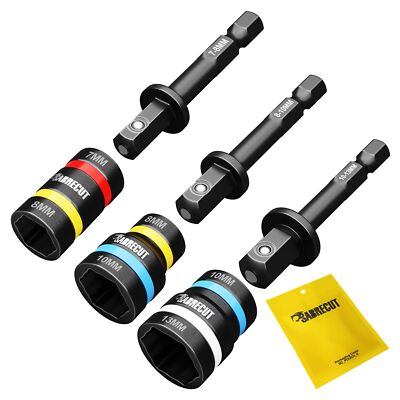 SabreCut Mutterndreher Schlagschrauber reversibel leicht zu reinigen 2in1 magnetisch 7 mm-13 mm
