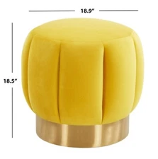 Safavieh MAXINE CHANNEL TUFTED OTTTOMAN, Reduced Price 2172748335 SFV4707L