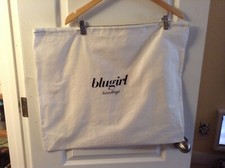 1 BORSE BLUGIRL LOGO grande cotone dust bag coulisse per borsa USATE UNA VOLTA!