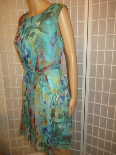 Miss Sixty sleeveless watercolor abstract print night out dress - Picture 9 of 13
