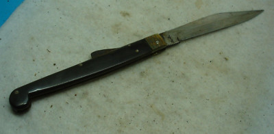 ANTIQUE SHEFFIELD CUTLERY FOLDING KNIFE, TOUCH MARKED, HORN HANDLE, PRE-1900