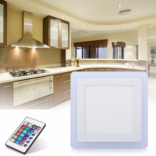 Dual Color White RGB/Blue LED Ceiling Lamp Recessed Panel Downlight Spotlights - Picture 12 of 14