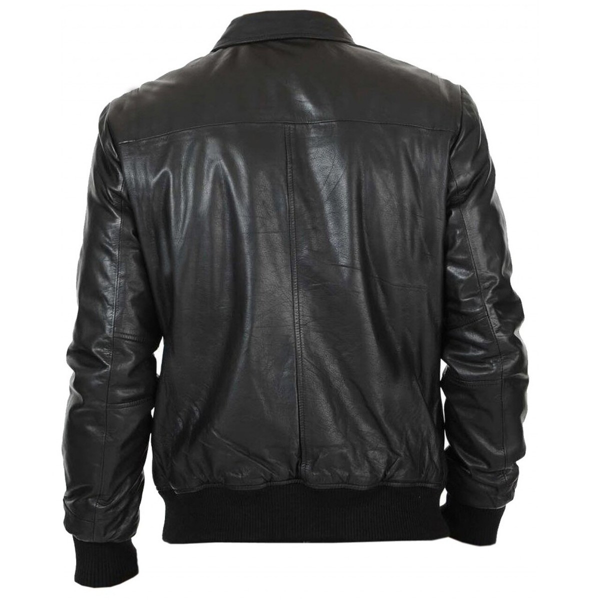 Lambskin Bomber Genuine Leather Jacket For Men | eBay