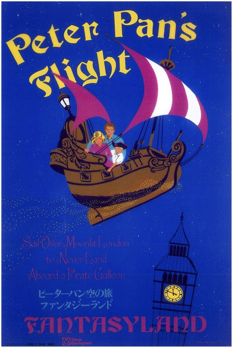 Disneyland poster vintage ディズニーランド ポスター United Air Lines the official airline to Disneyland poster by