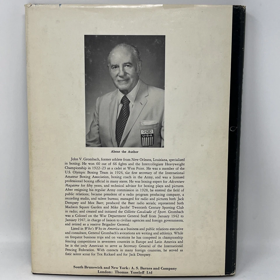 The Saga of the Fist by John Grombach 1977 DJ HC Boxing History Sock - Image 2 of 4