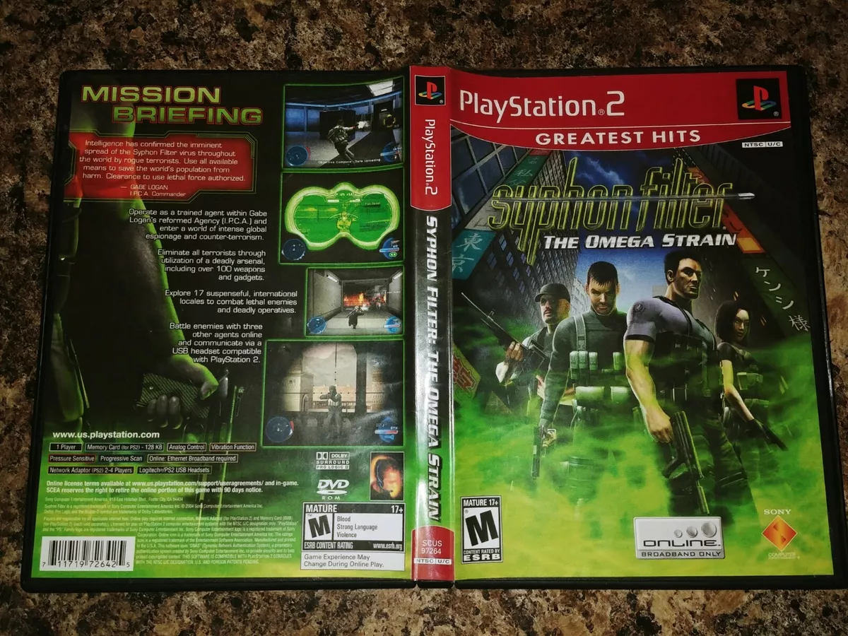 Syphon Filter: The Omega Strain (Sony PlayStation 2, 2004) Cleaned, Tested,  CIB