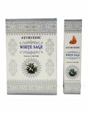 Ayurvedic White Sage Masala AGARBATTI Hand Rolled Fragrance Incense Sticks 180g