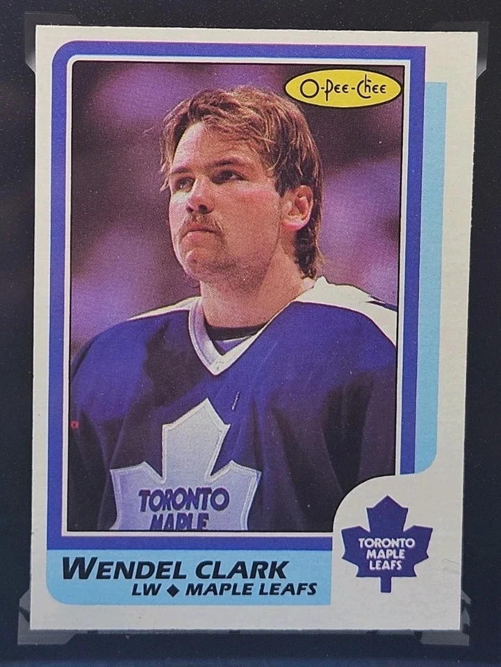 86-87 O-Pee-Chee Wendel Clark Rookie KSA 7.5  🚨🚨🚨 Toronto Maple Leafs  - Image 2 of 3