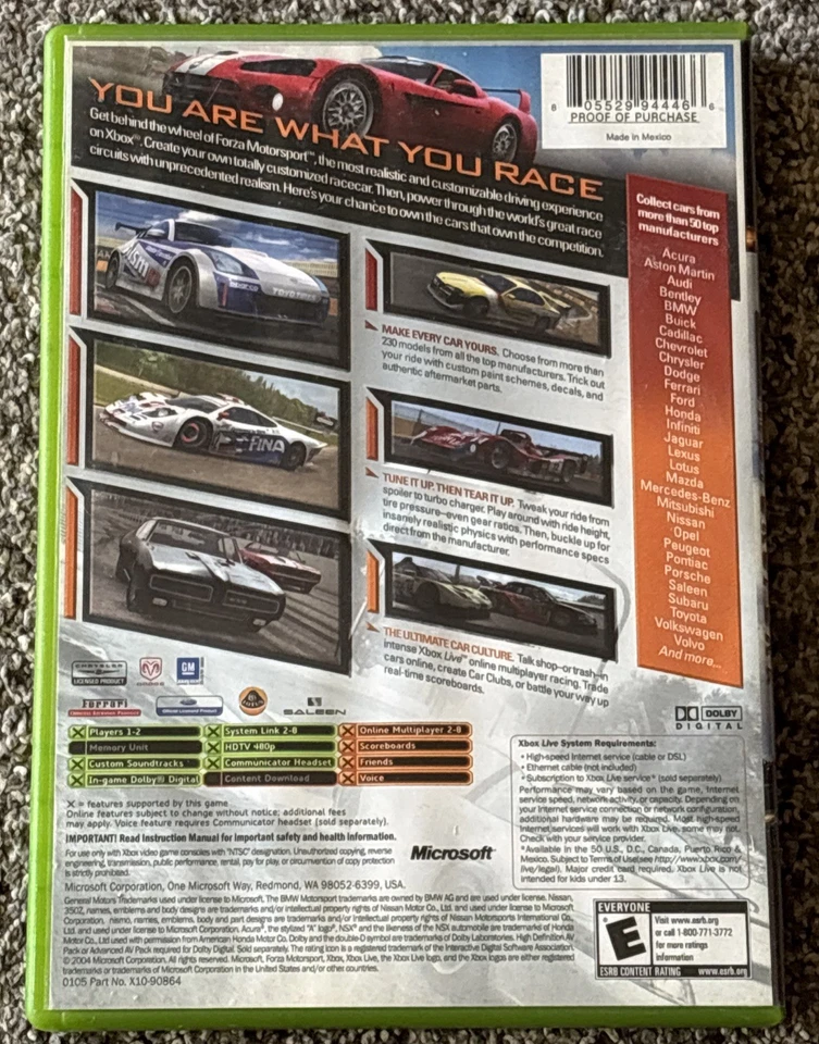 Forza Motorsport (Microsoft Xbox, 2005) Complete with game manual - Image 2 of 4