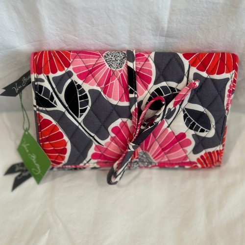 VERA BRADLEY NWT All Wrapped Up Jewelry Roll Travel Organizer Cherry Blossoms