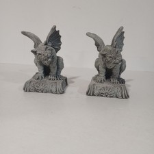 Vintage Lot Of 2 4" Winged Gargoyle Figurines Statues 1995 UDC 
