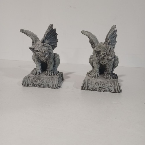 Vintage Lot Of 2 4" Winged Gargoyle Figurines Statues 1995 UDC