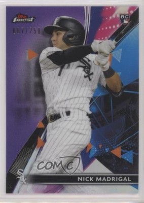 2021 Topps Finest Purple Refractor /250 Nick Madrigal #14 Rookie RC 0c6