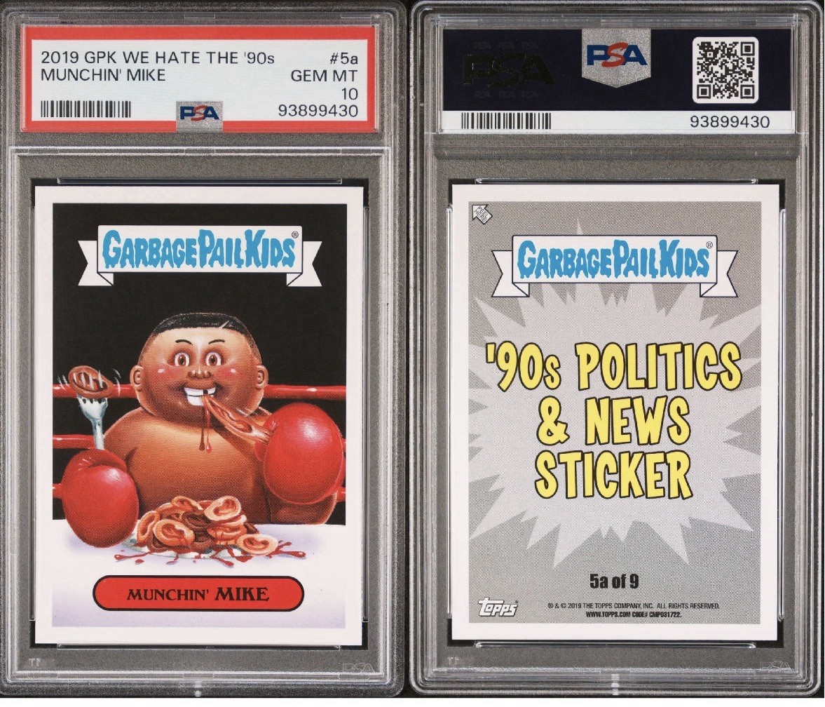 2019 Garbage Pail Kids 5a Munchin’ Mike Tyson PSA 10 Gem Mint 90’s Quantity Avai view 3