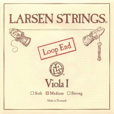 Larsen Medium Gauge Viola Strings Aluminum Steel Loop End 16.5 Inch Long Life