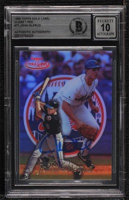 BAS 1999 Topps Gold Label Class 1 Red 77/100 John Olerud #77 BGS Authentic 3c7