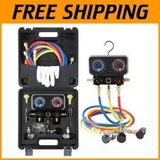 Durable Automotive Manifold Gauge Set with Clear Dials for Easy AC Diagnostics