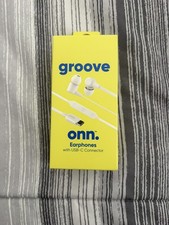 New W/ Box Groove Onn White Earphones W/ USB-C Connector