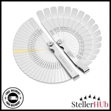 2Pcs Stainless Steel Feeler Gauge Set,32 Straight Blades Feeler Gauge16 Piece...