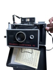 Vintage Polaroid Countdown 90 Land Camera Black Instant Film Camera Foldable