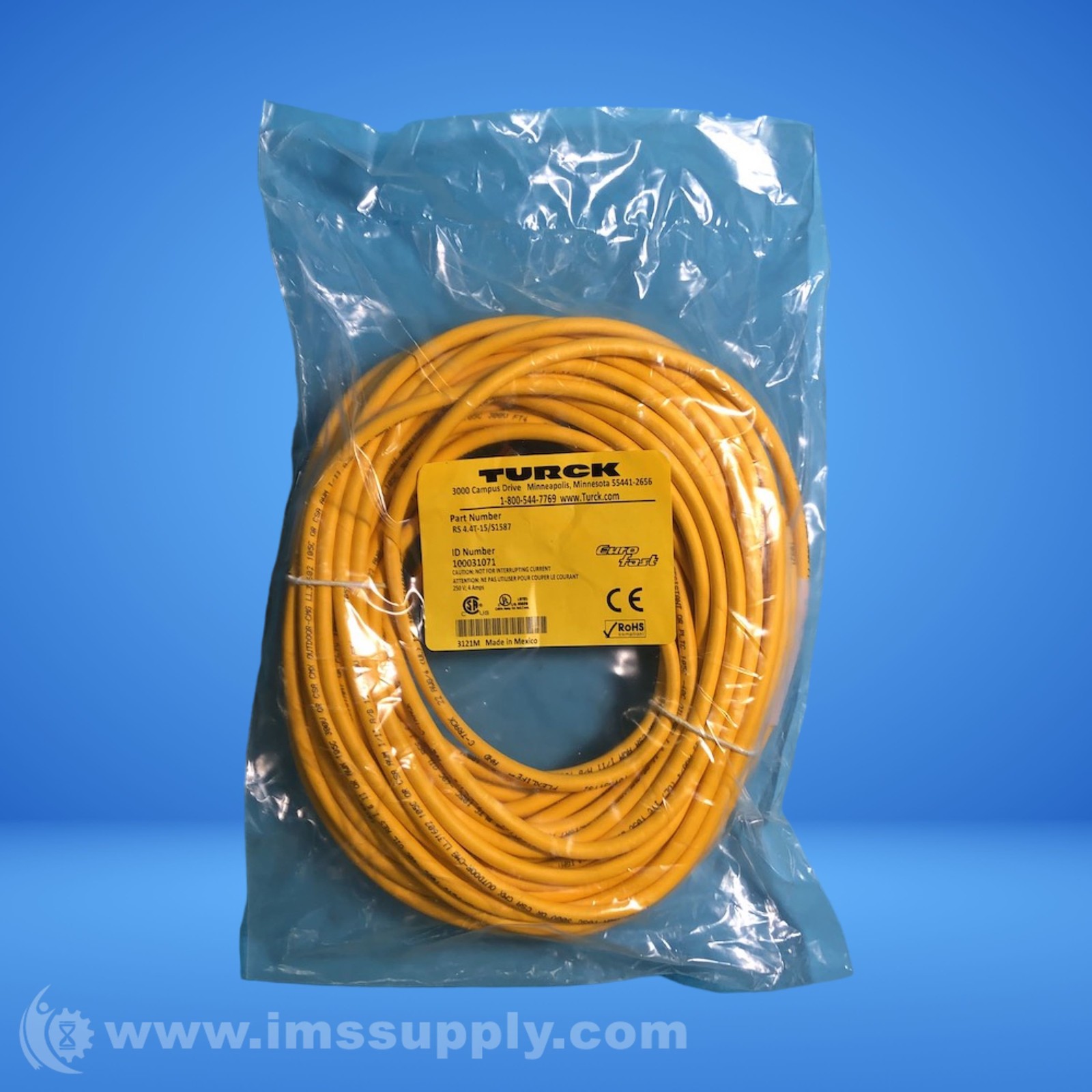 Turck RS4.4T-15/S1587 Eurofast Double-End Cord FNIP