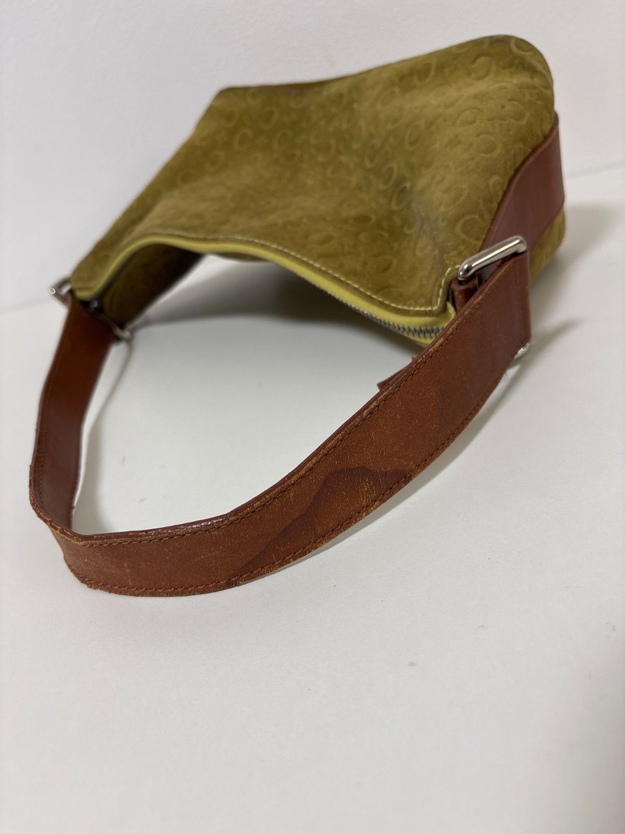 バッグ CELINE C MACADAM SUEDE ONE SHOULDER BAG Celine C Macadam One Shoulder Bag Khaki Suede Authentic | eBay