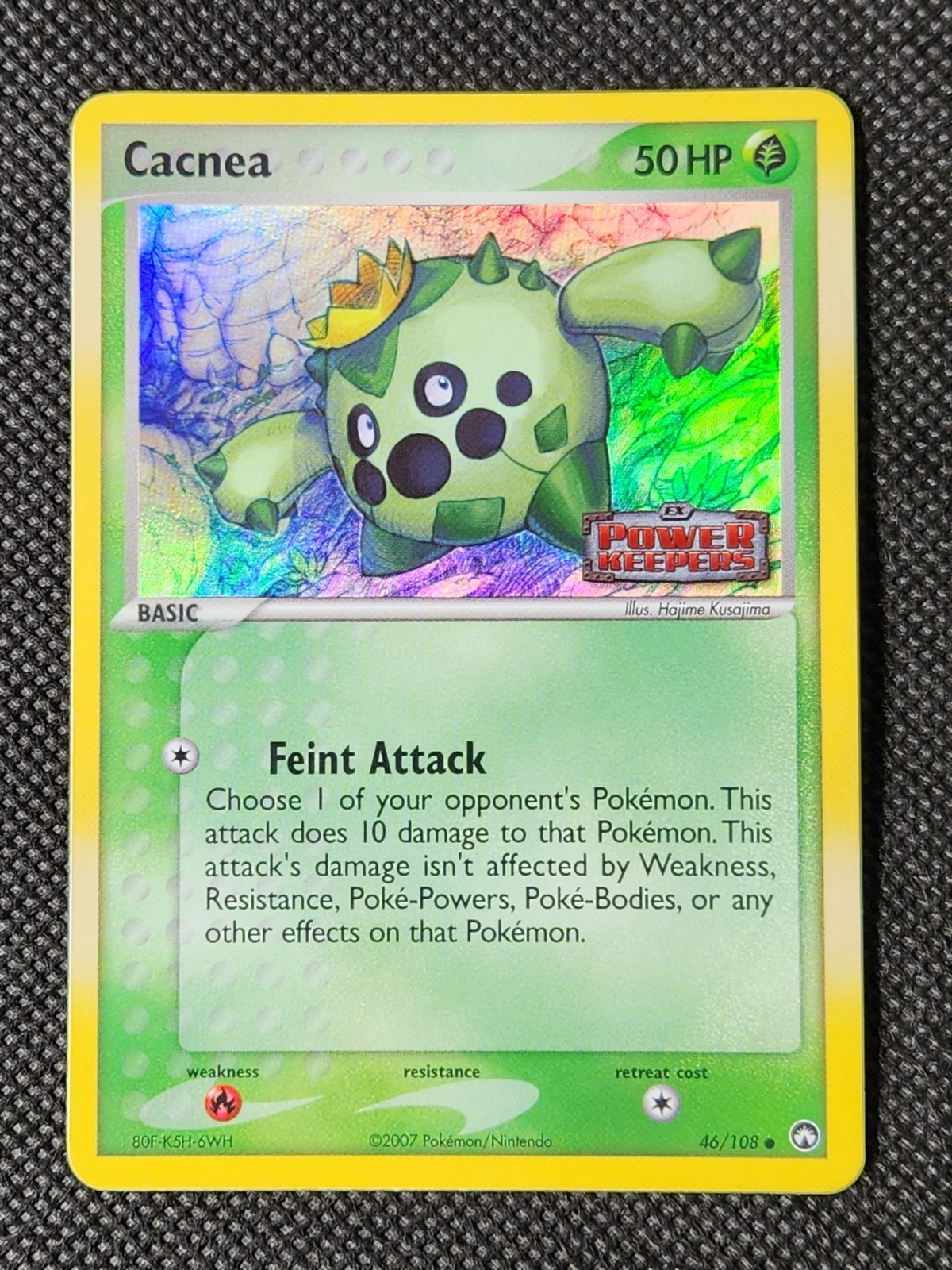 Played (LP) Cacnea - Reverse Holo #46 Power Keepers Pokemon TCG