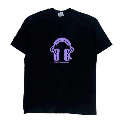 Koss Stereophones Hanes Single Stitch T-Shirt - XL schwarz Baumwolle
