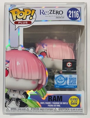 Pop! Plus Re: Zero Ram #2116 Chalice Glow in the Dark Exclusive Anime Funko Pop