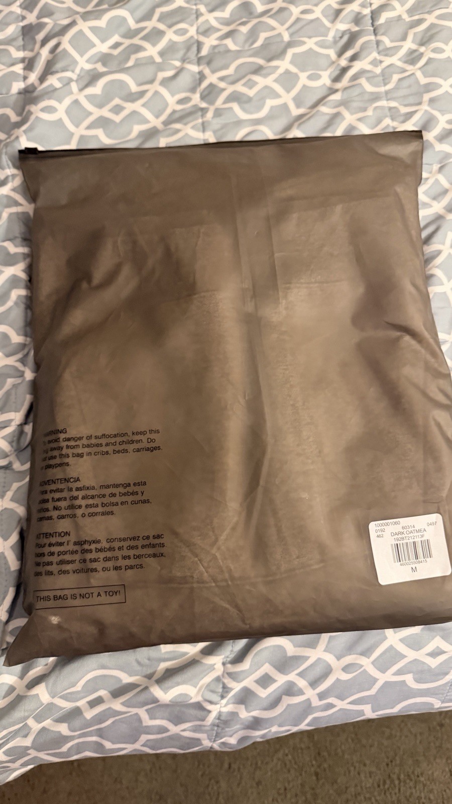 Essentials Fear of God Men's Pullover Hoodie Dark Oatmeal Fleece M 192BT212113F thumbnail 7