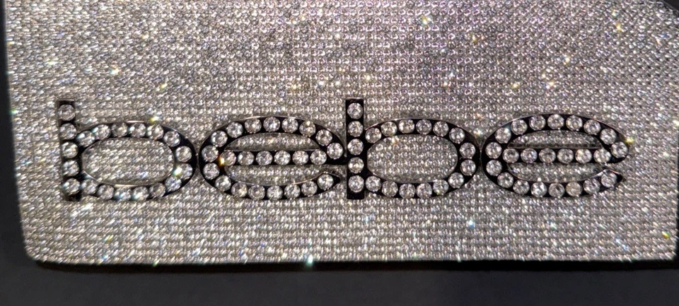 Bolsa feminina Bebe Paris clutch prata pequena traseira - Imagem 4 de 4