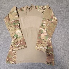 US Army Combat Shirt Mens Size L Tan Multicam Flame Resistant USA Made Tactical